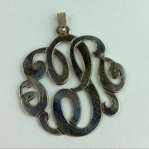Jane Basch Sterling Monogram Pendent Initial